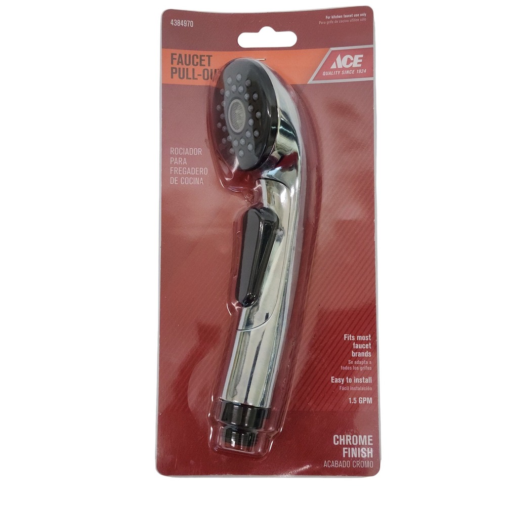 ACE Hardware Pull-Out Kitchen Faucet Spray Head Chrome Finish 1.5 GPM 4384970
